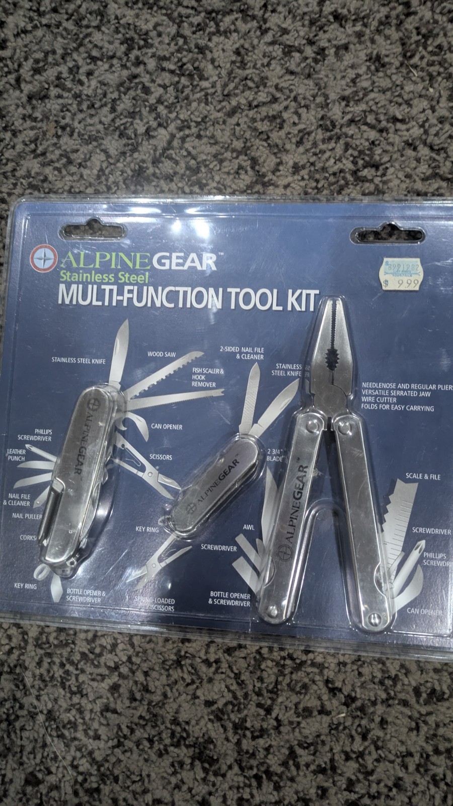 Alpine Gear Stainless Steel Multi Function Tool Kit 899-1982