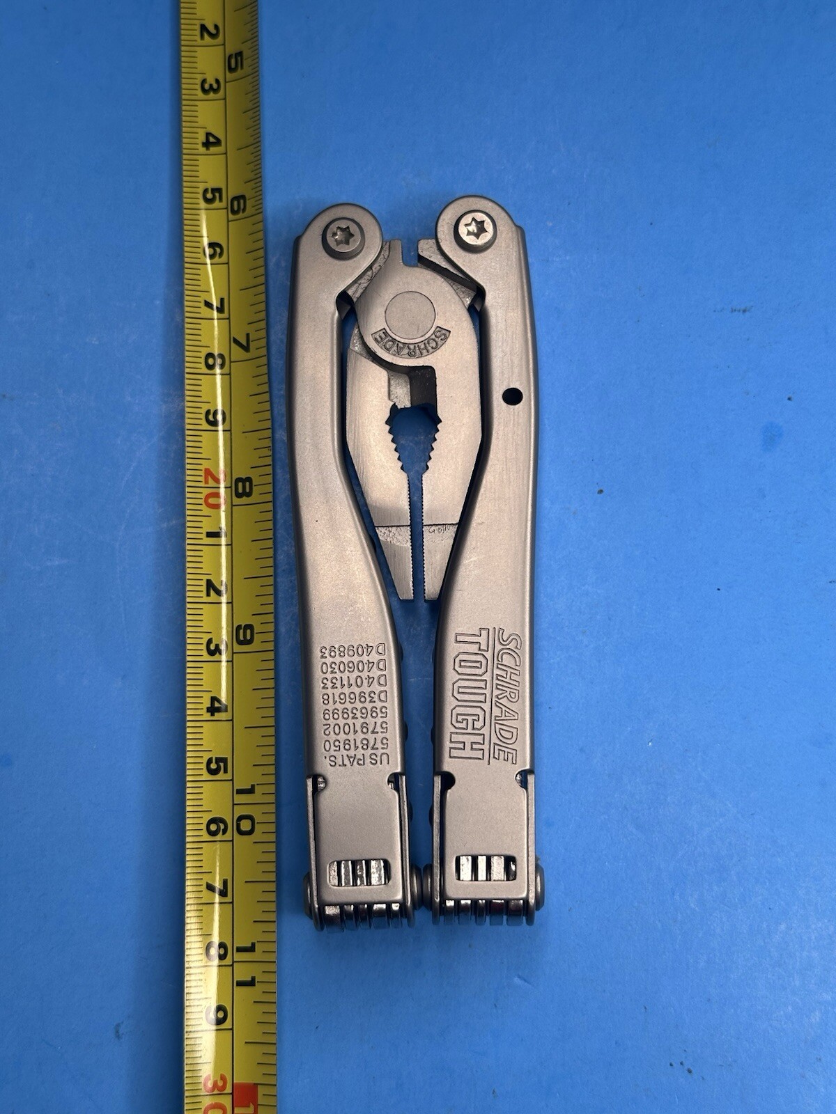 Vintage Schrade Tough Multi Tool Pliers and Other Tools with Sheath USA #468
