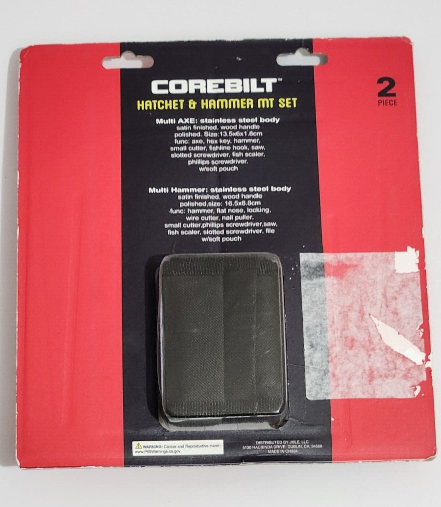 Corebilt 2-Pc Multi Tool Set Hatchet & Hammer Emergency Survival Camping Pack