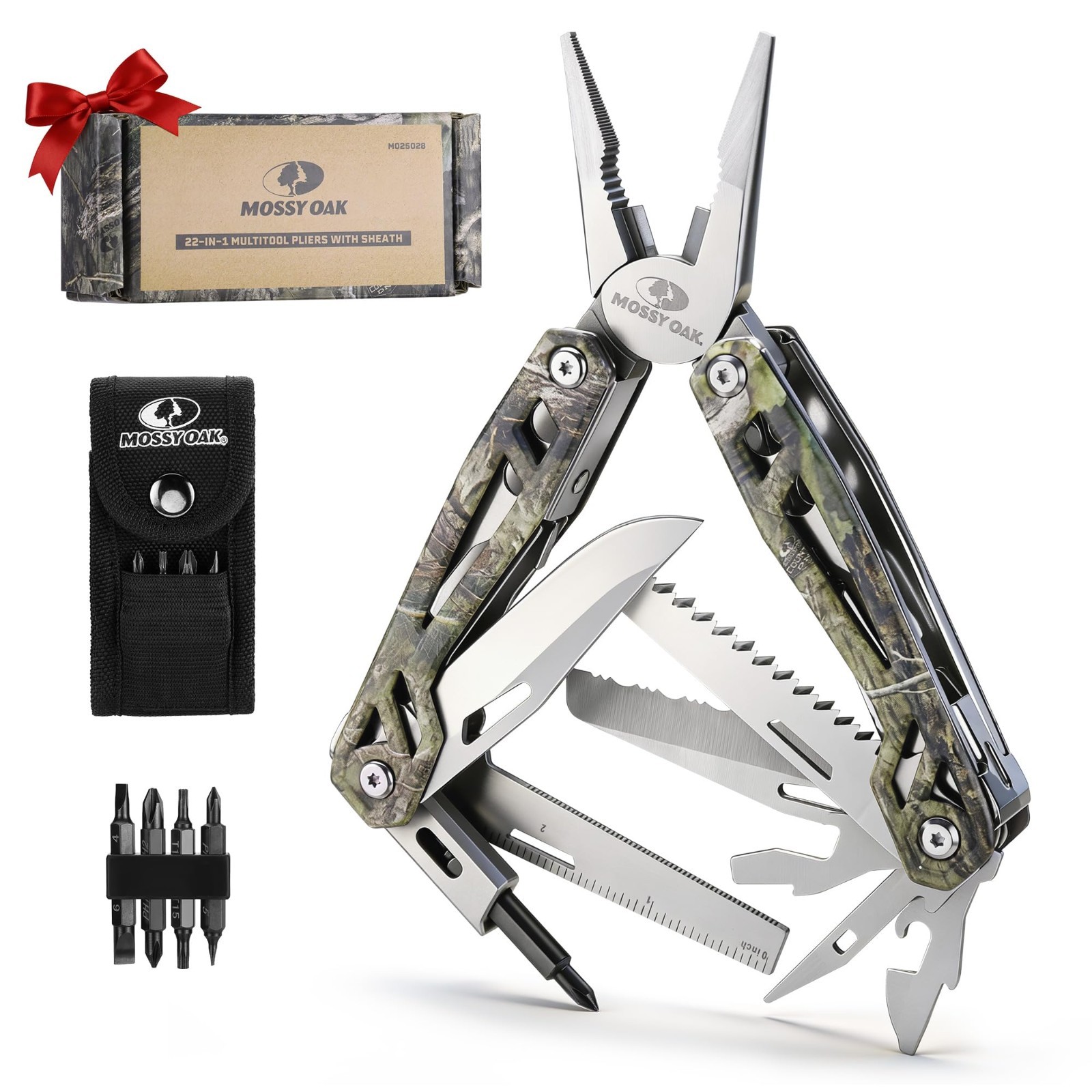 22-in-1 Stainless Steel Multitool with Pliers, Screwdriver, Knife & Sheath – Ide
