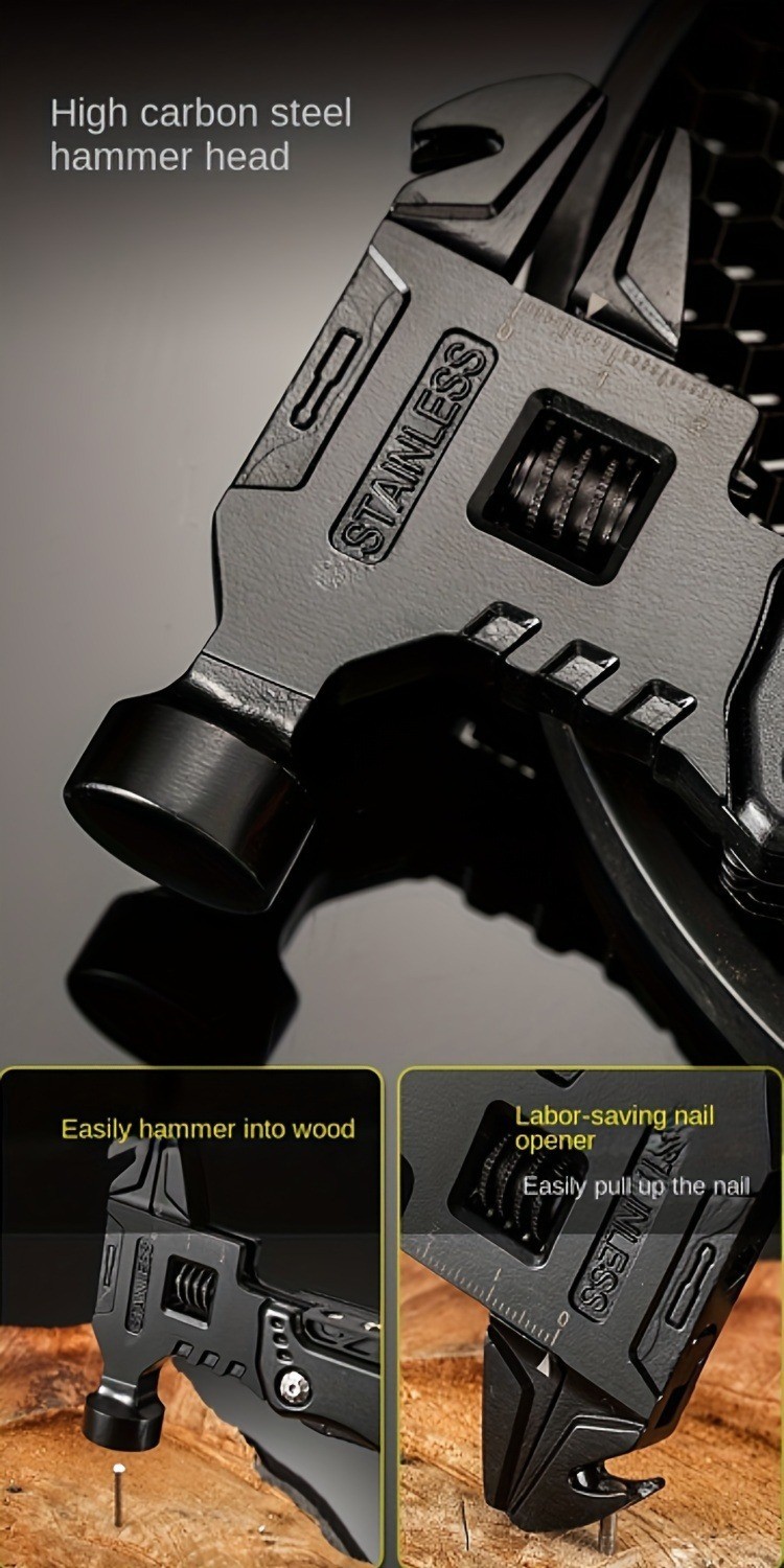 Outdoor Multi-Tool Hammer Wrench Emergency Escape Camping Folding Pliers