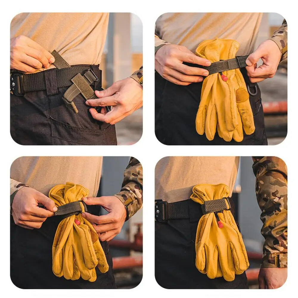 Outdoor Camping Glove Strap Hiking Nylon Ribbon Keychain Tacticals Triangle tool