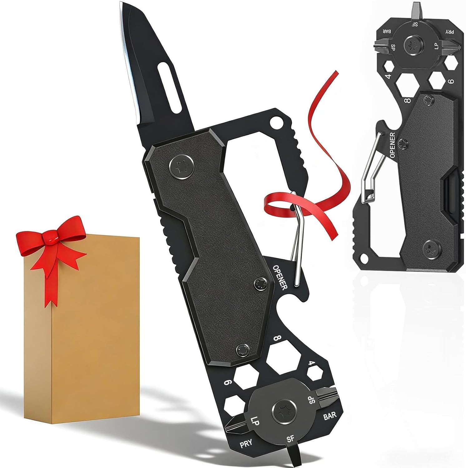 Multitool Pocket Knife Keychain Small EDC Folding Knife for Men