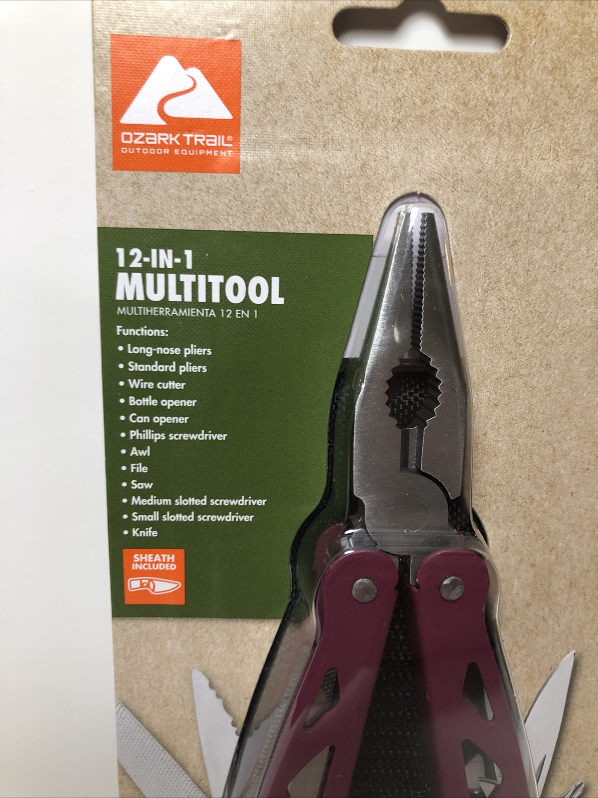 Ozark Trail 12-In-1 MULTITOOL with Sheath Hiking Outdoors Pocket Knife Camping