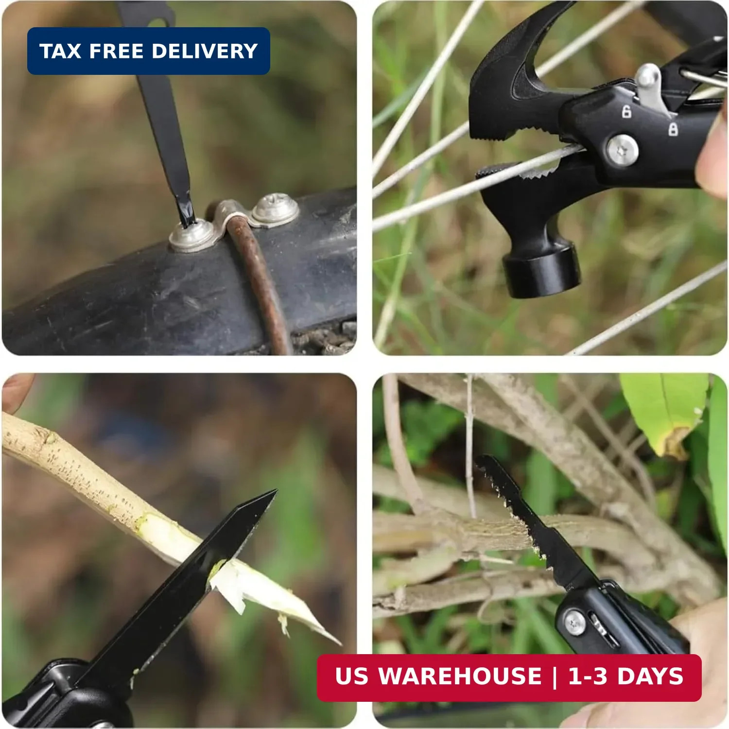 Birthday Gifts for Men,12-in-1 Hammer Multitool,Christmas Stocking Stuffers for