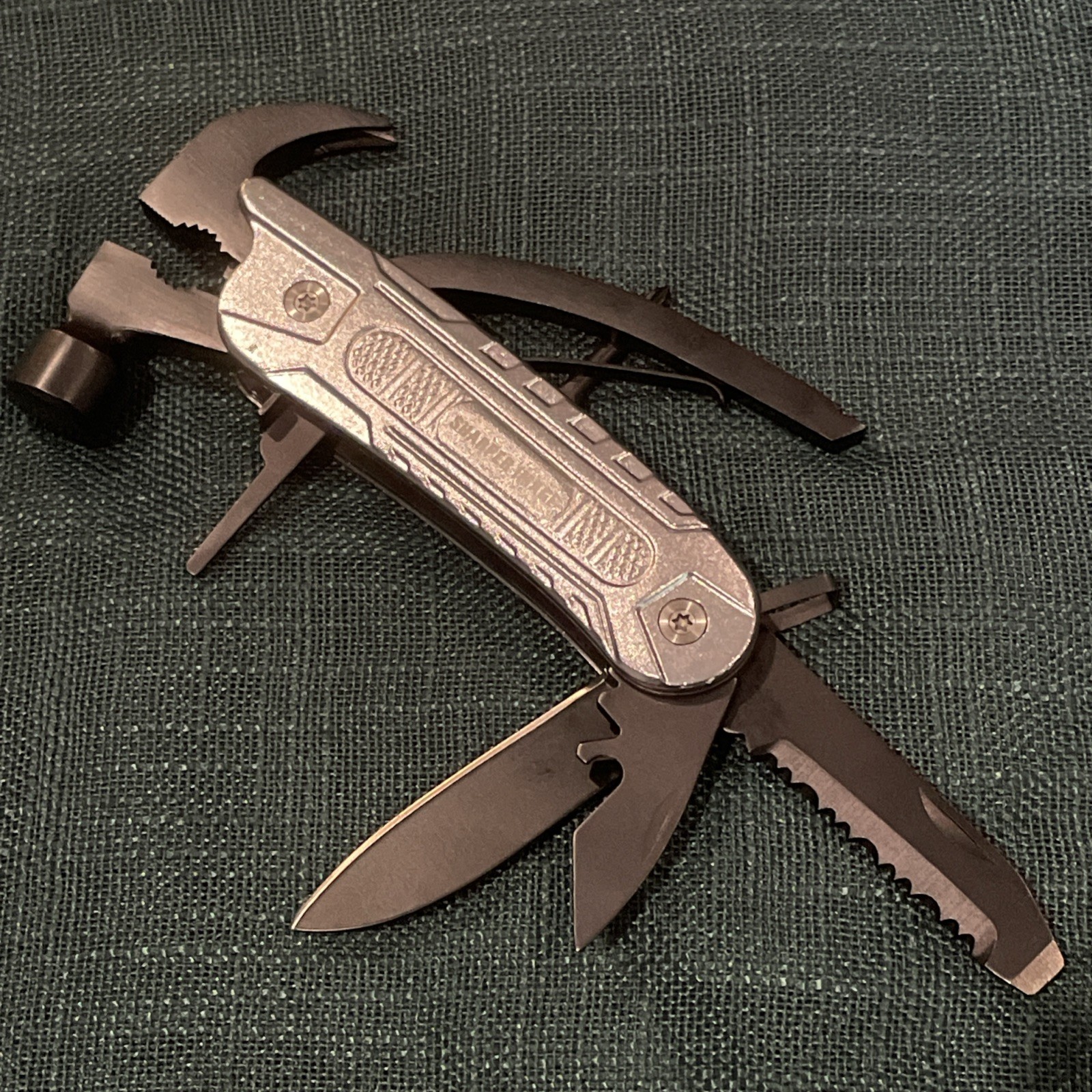 Sharper Image Multi-function Hammer Combination Folding Pliers Screwdriver Knife