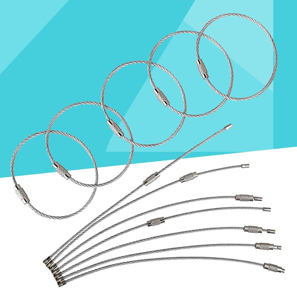 24 Pcs Stainless Steel Wire Key Heavy Duty Wire Chain Luggage Tags