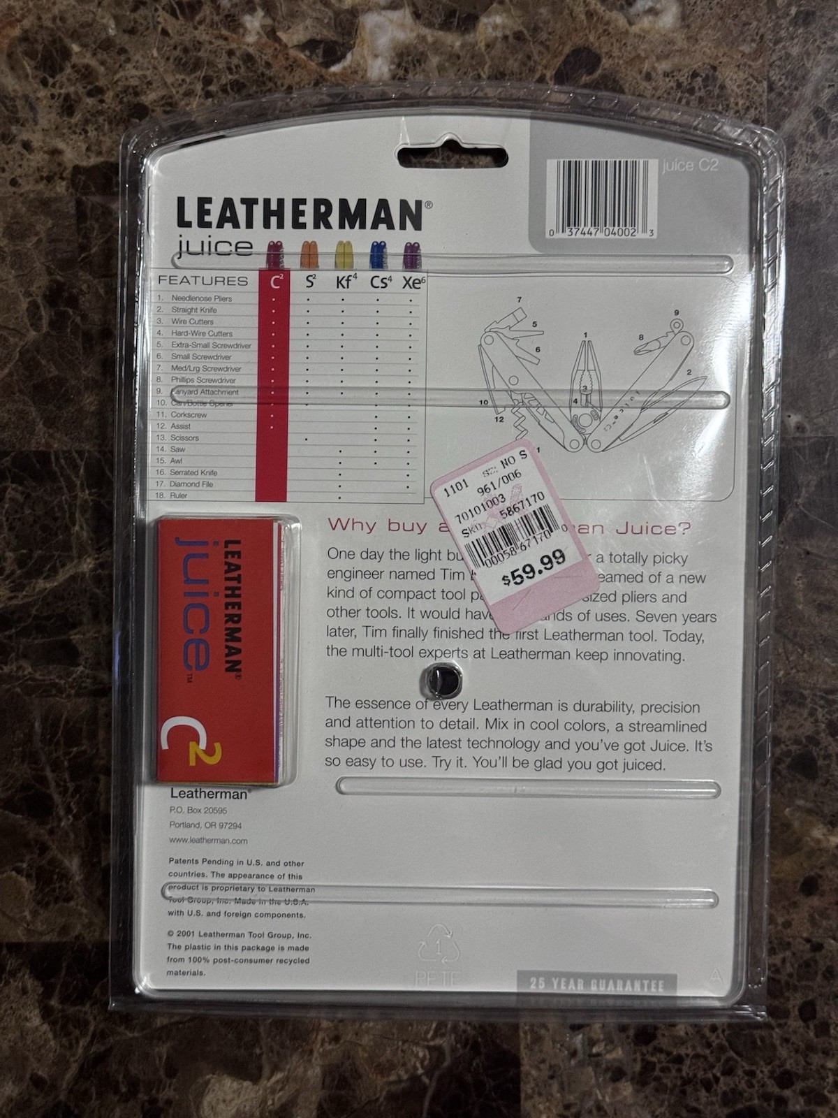 Leatherman Juice C2 Red multitool TM variant. Sealed. Discontinued
