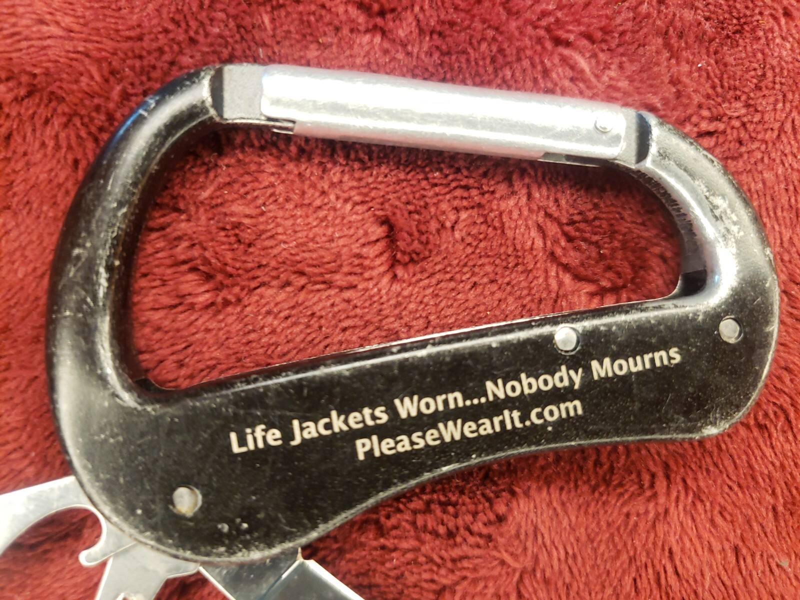 Lot 3 Black Carabiner Multitool with advertising