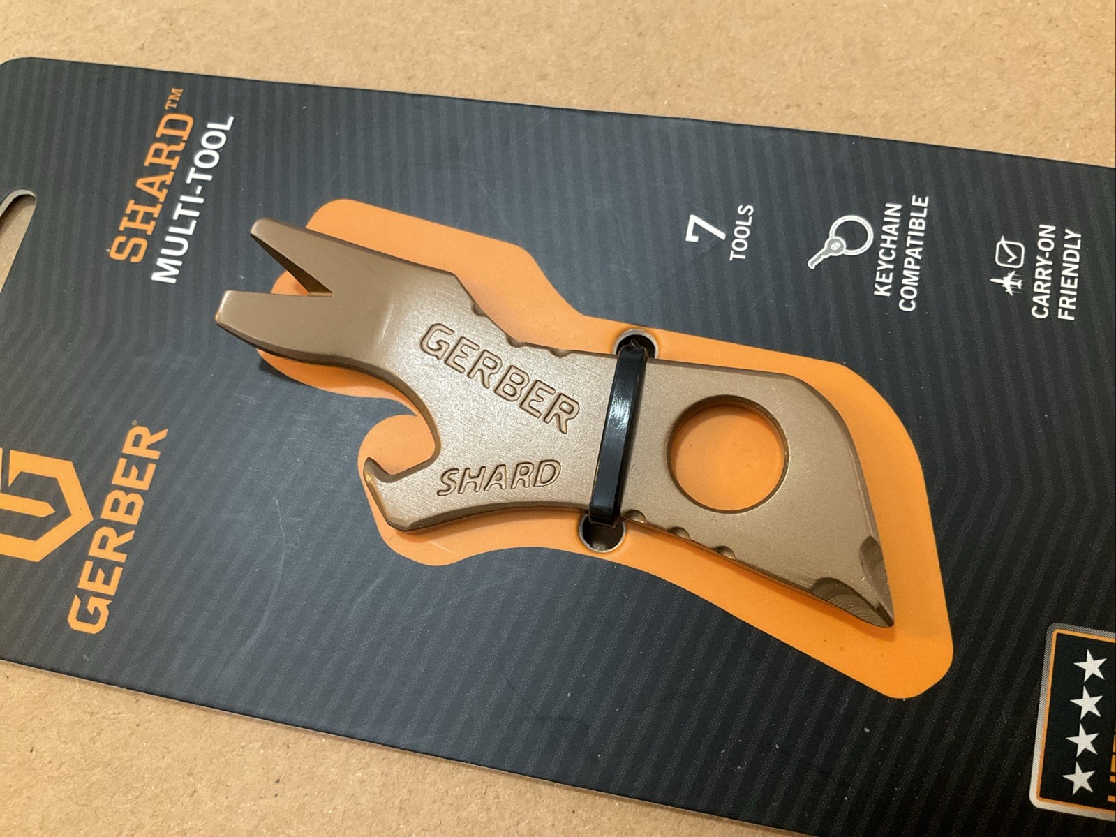 Gerber Shard Mini Multi-Tool Keychain 7 Tool Functions RARE OLIVE GREEN COLOR