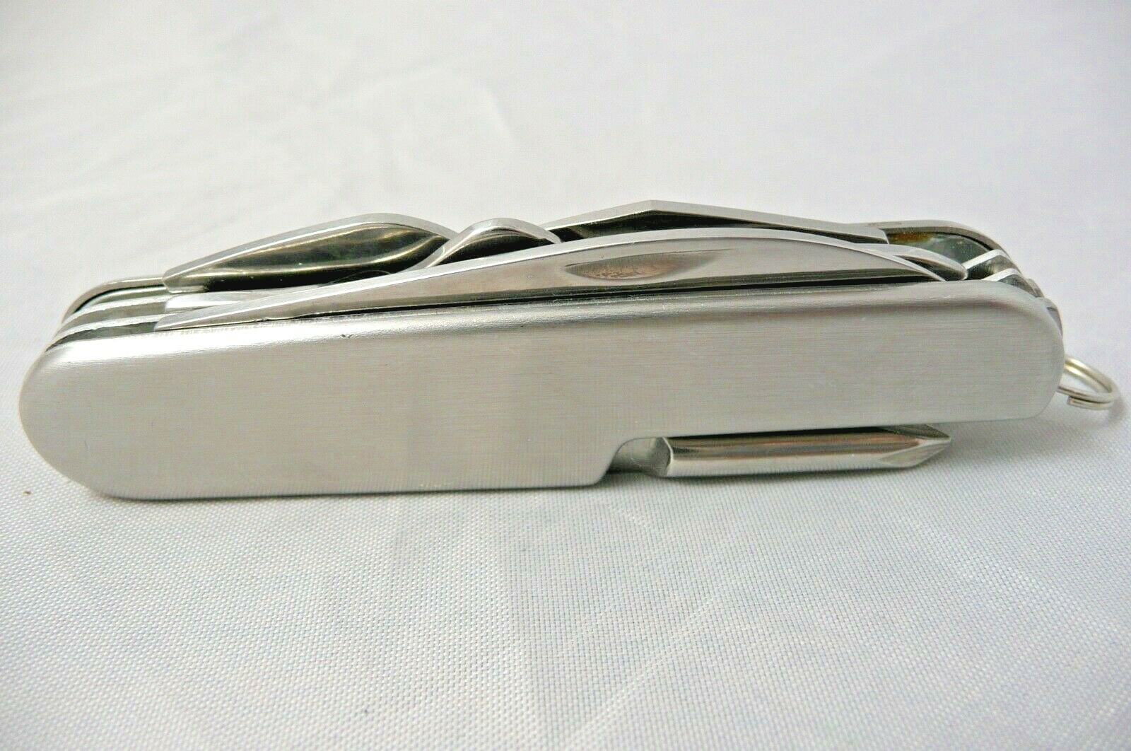 Multi-tool Pocket Knife Advertising Stainless Steel 9 Tools NIB