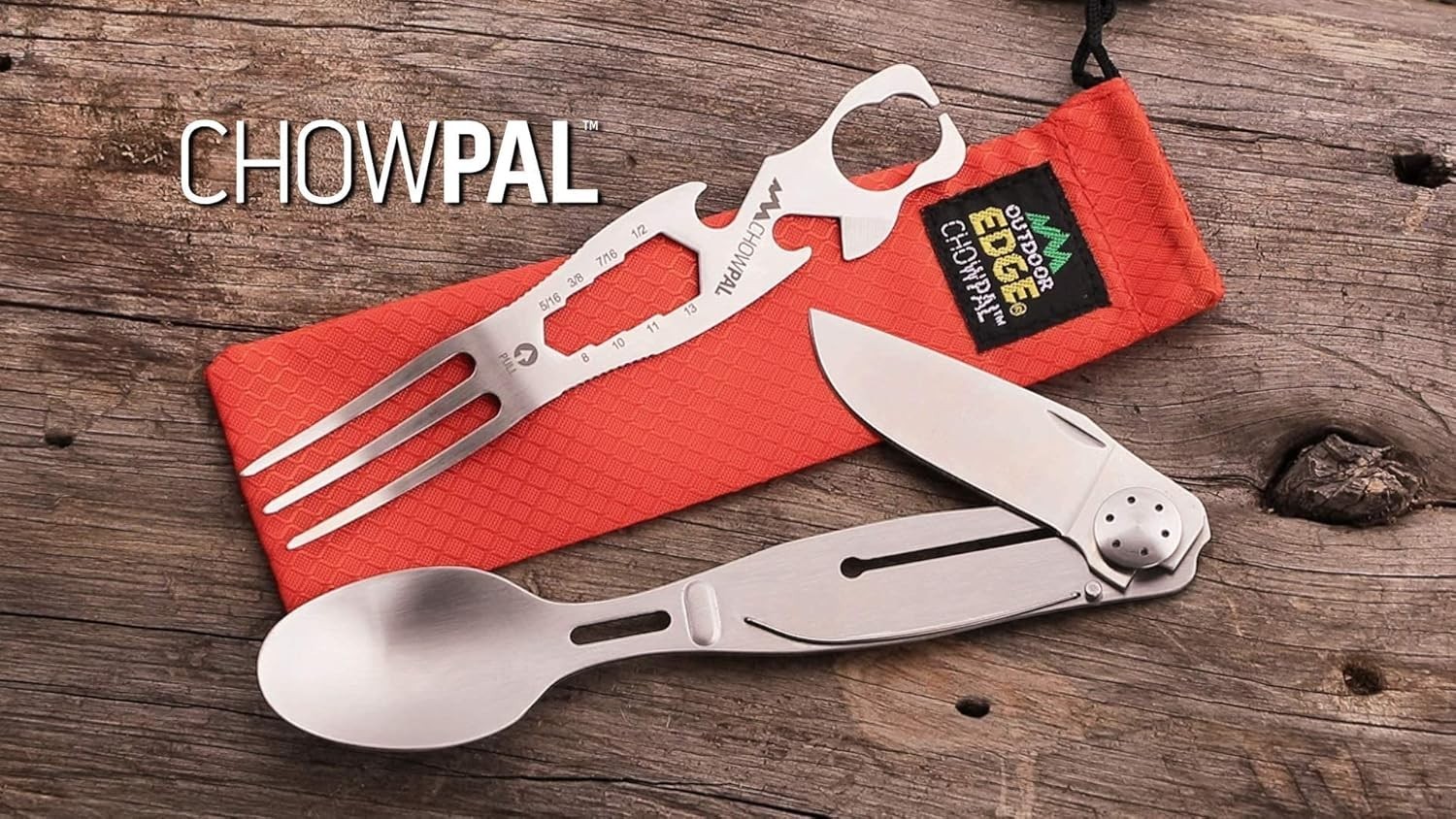 ChowPal Mealtime Multitool W/ Folding Knife Fork Spoon Bottle Opener Can Opener