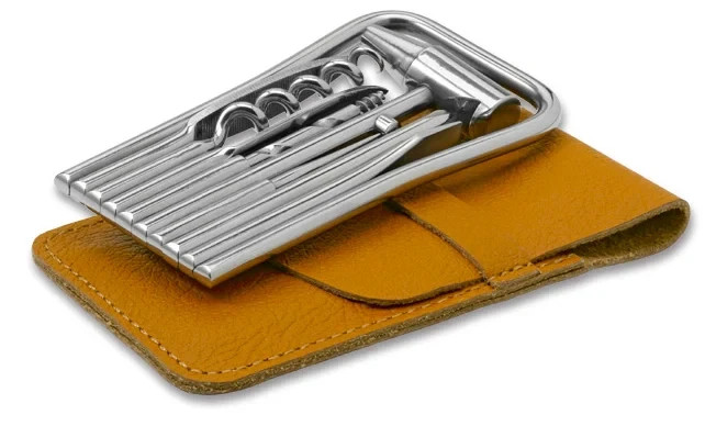 Discontinued Byrd Knife BY13 8-Tool Harp Multitool By Spyderco with Leather Case