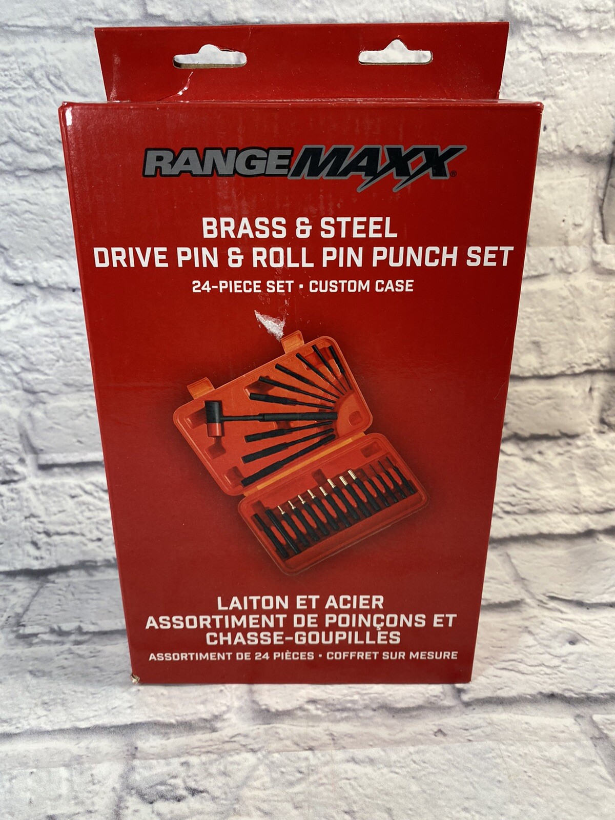 Range Maxx Brass & Steel Drive Pin & Roll Pin Punch Set 24 Piece Punch Set
