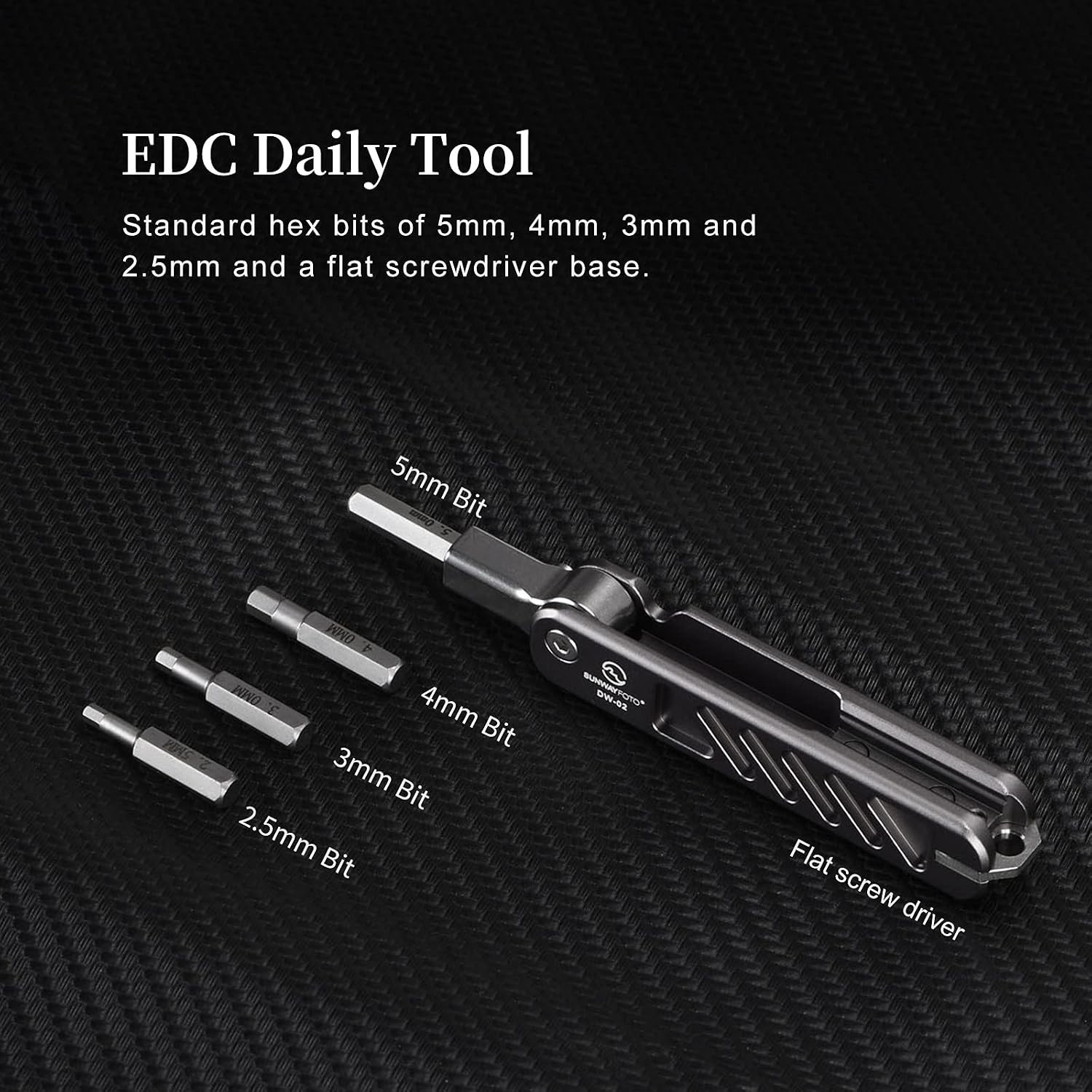 DW-02 Folding Hex Wrench Set 4-in-1 Stainless Steel