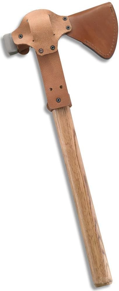 CRKT Woods Chogan Tomahawk Sheath: Full Grained Leather, Multiple Brown