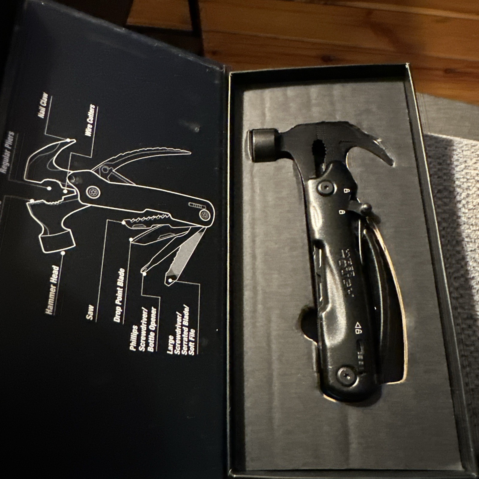 Hyper Tough 12-in-1 Hammer Multitool, Black, Model 42865 , New In The Box!