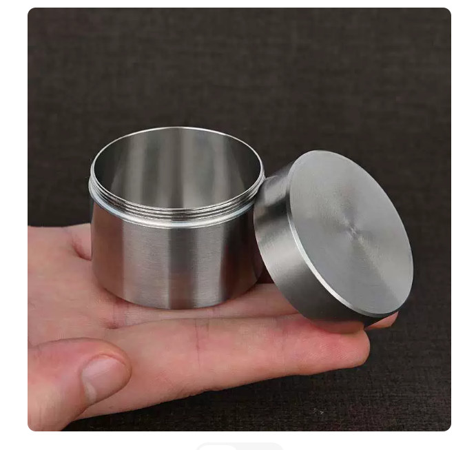 Stainless Steel Pill Organizer Portable Pill Case Box Waterproof Container Round