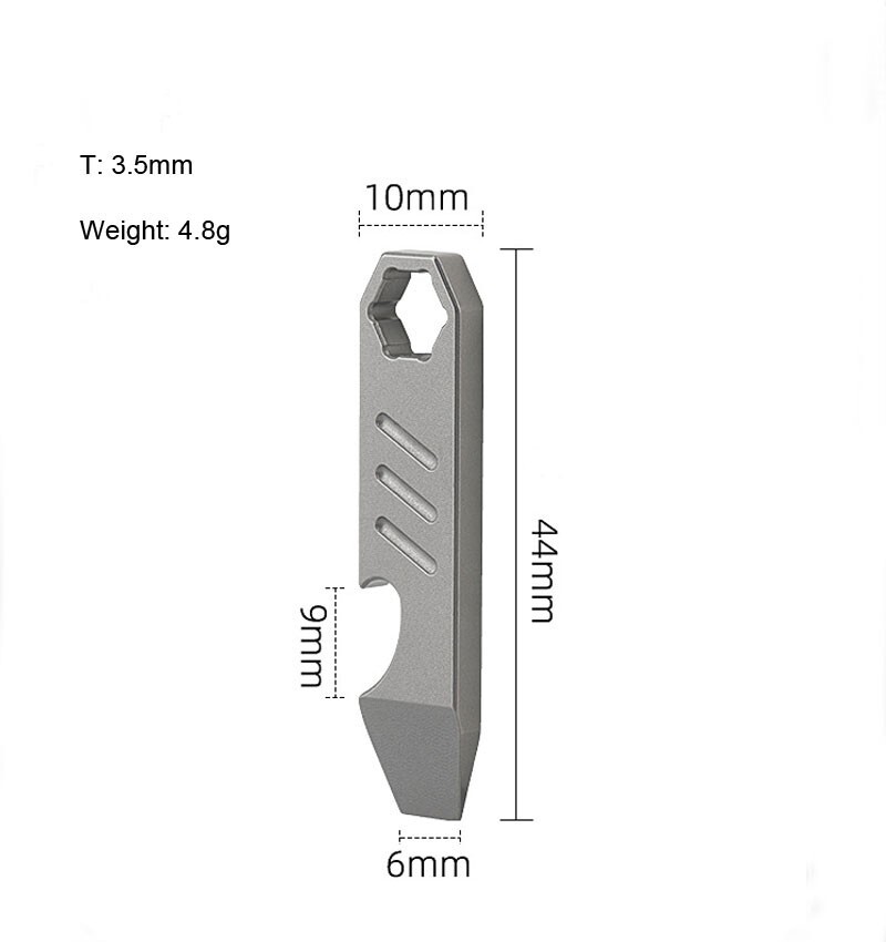 Hot Mini Titanium Alloy Keychain Multi Tools Pry Bar EDC Crowbar Bottle Opener