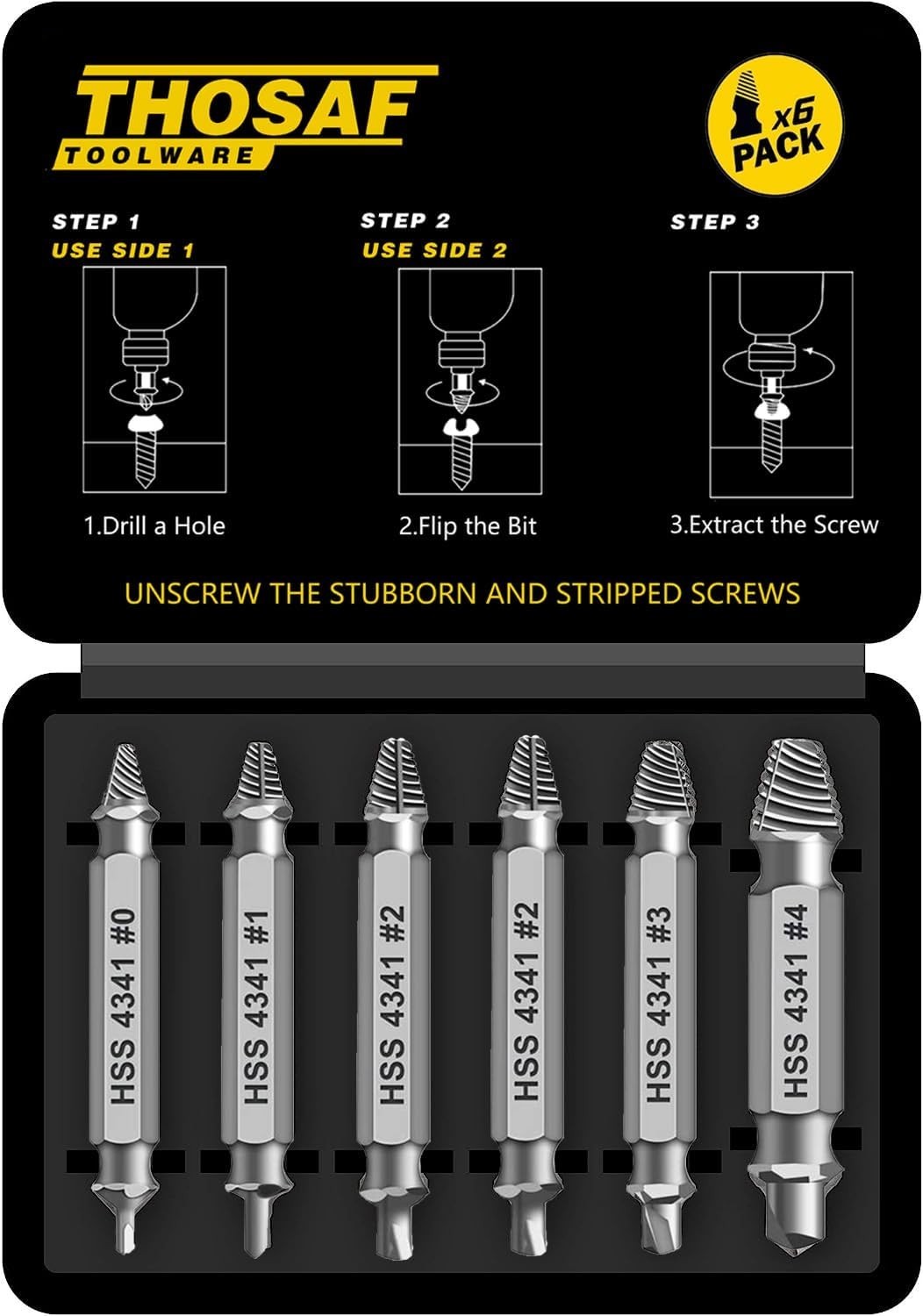 Gifts for Men,THOSAF Damaged Screw Extractor Set,Fathers Day Gifts for Dad from
