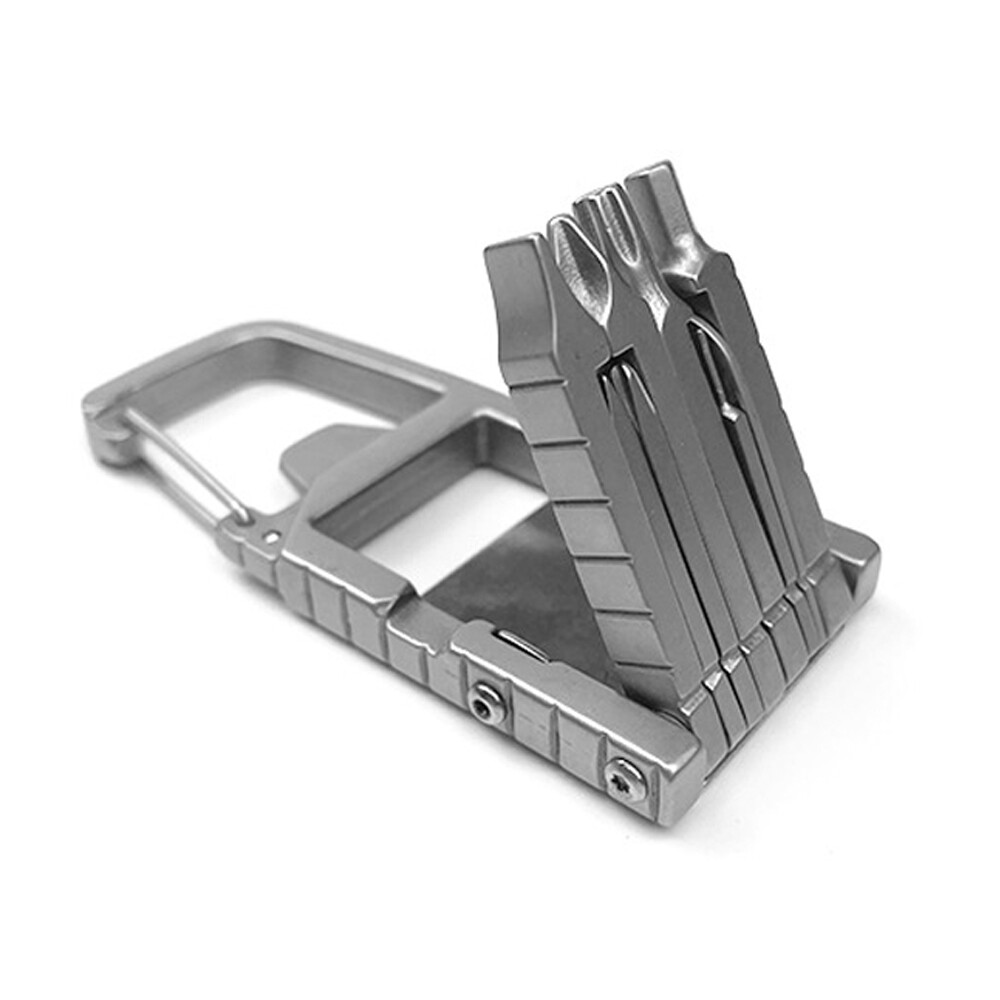 Keychain Multitool Screwdriver Bit Foldable Bike Repairs Tool Stainless V3Y1