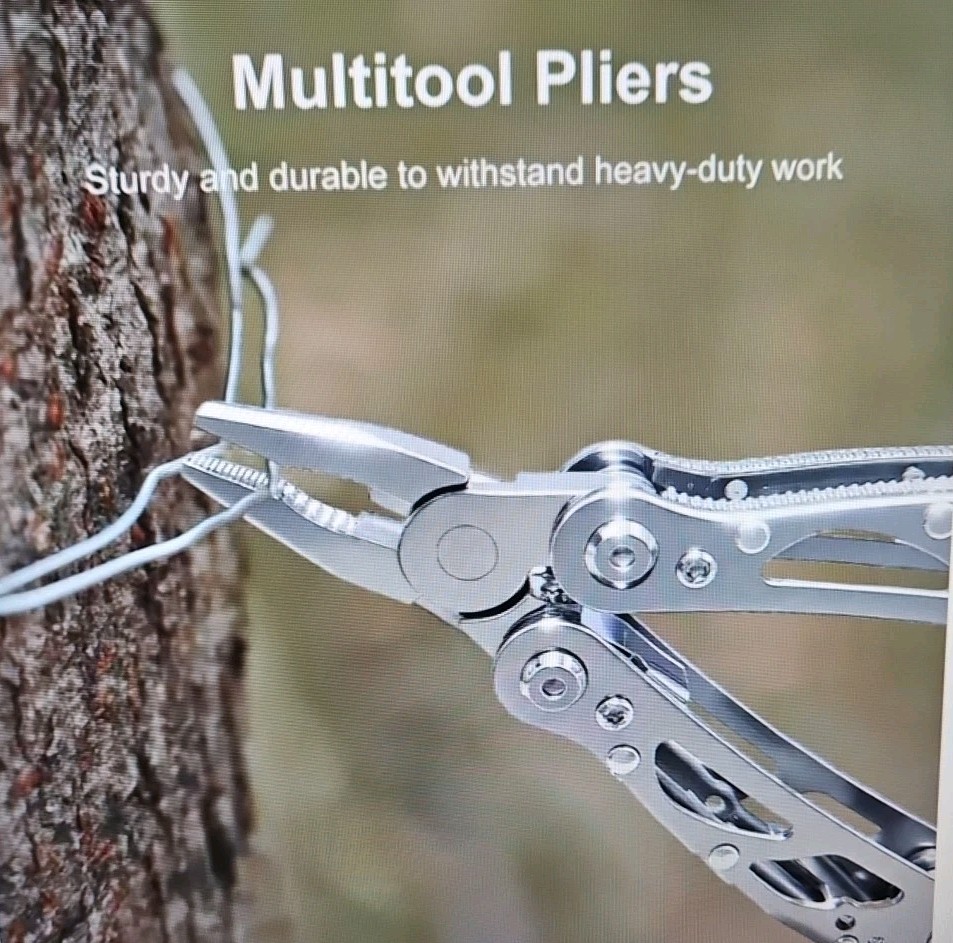 New! Stainless Steel Multi tool, Pliers, Wire Cutters, Screwdrivers, etc….