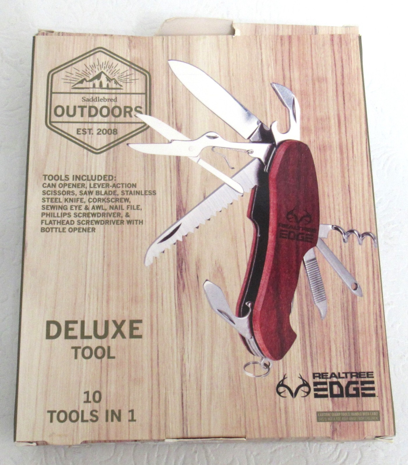 Saddlebred Outdoors Deluxe Tool Real Tree 10 Tools In 1 Multi Tool Realtree Edge