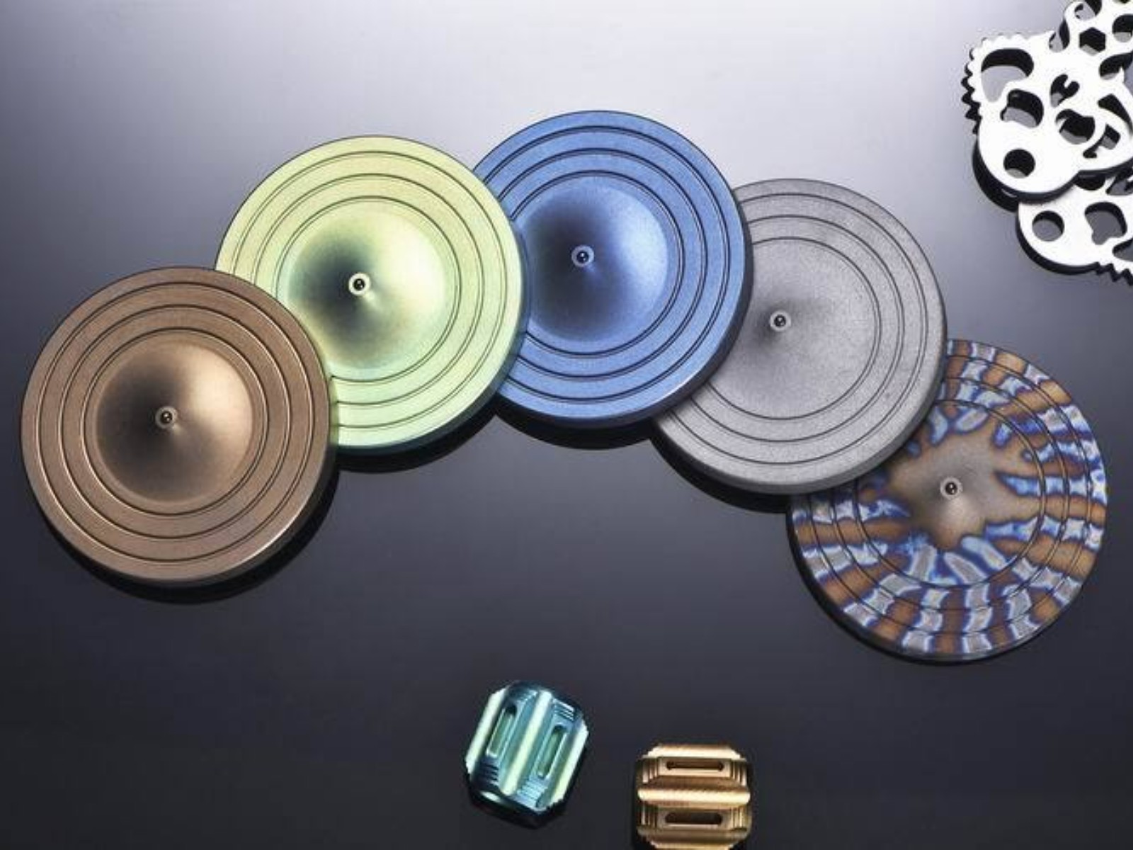 Titanium Alloy Maze Spinning Top Coin Hand Spinner Anti Stress EDC Fidget Toy