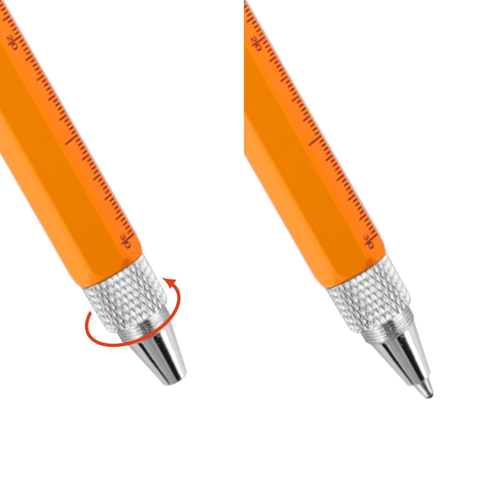 6-in-1 Multi-Function Pen, Ballpoint Pen with Measuring and Balance Ruler, Sc…