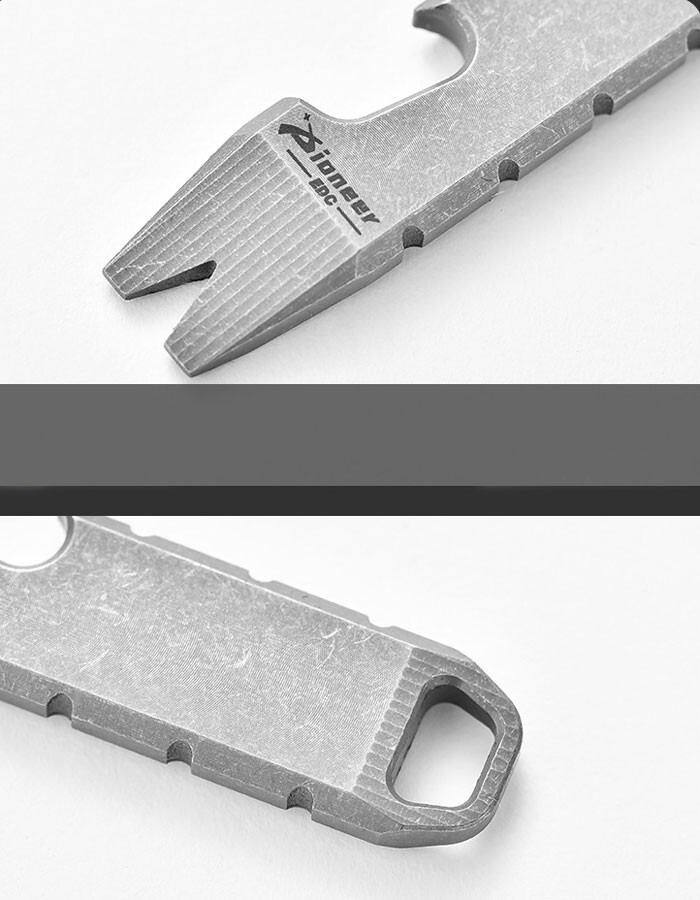 EDC Mini Ti Alloy Keychain Multi Tool Pocket Pry Bar Crowbar Opener Cutter