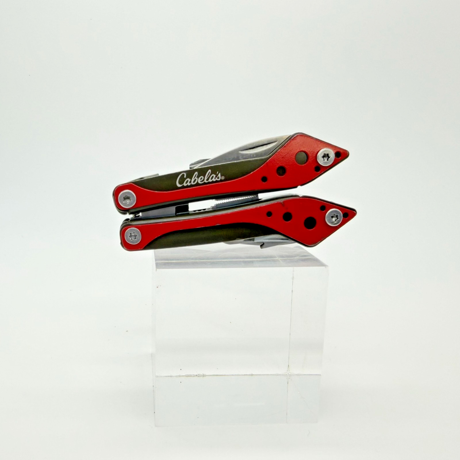 Cabela’s 8-in-1 Small Multi-Tool Red Stainless Steel Pliers Saw Scissors EDC