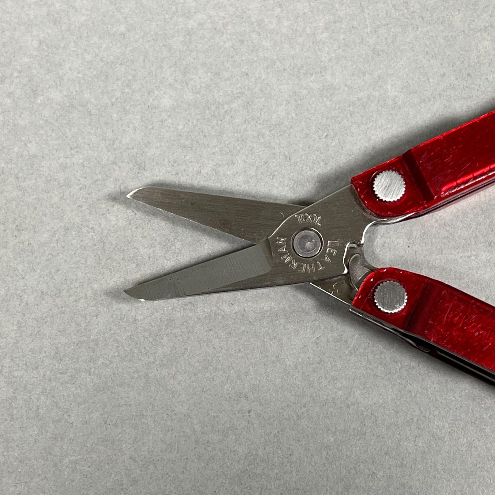 RARE Leatherman Micra Translucent Red Polycarbonate Keychain Multi-Tool USA