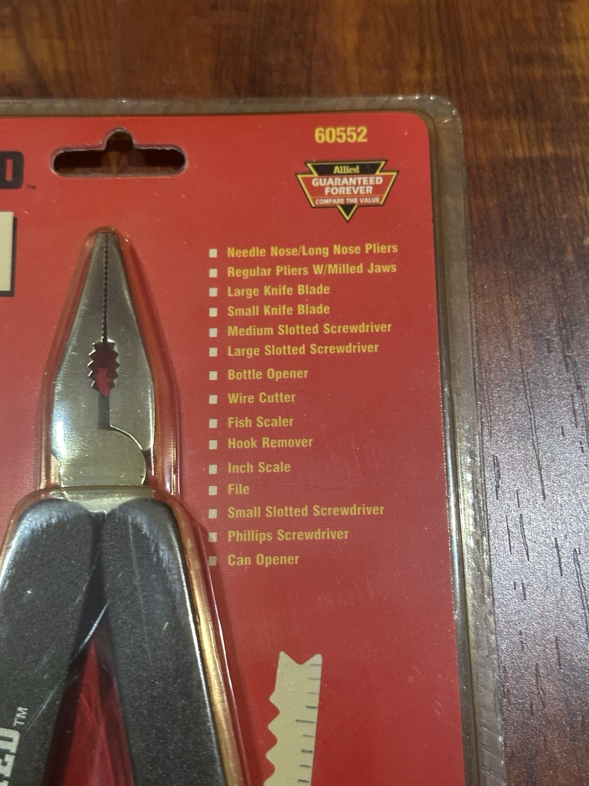 Vintage 1998 Allied 15-in-1 Pocket Knife Pliers Folding Multi Tool w/ Pouch New