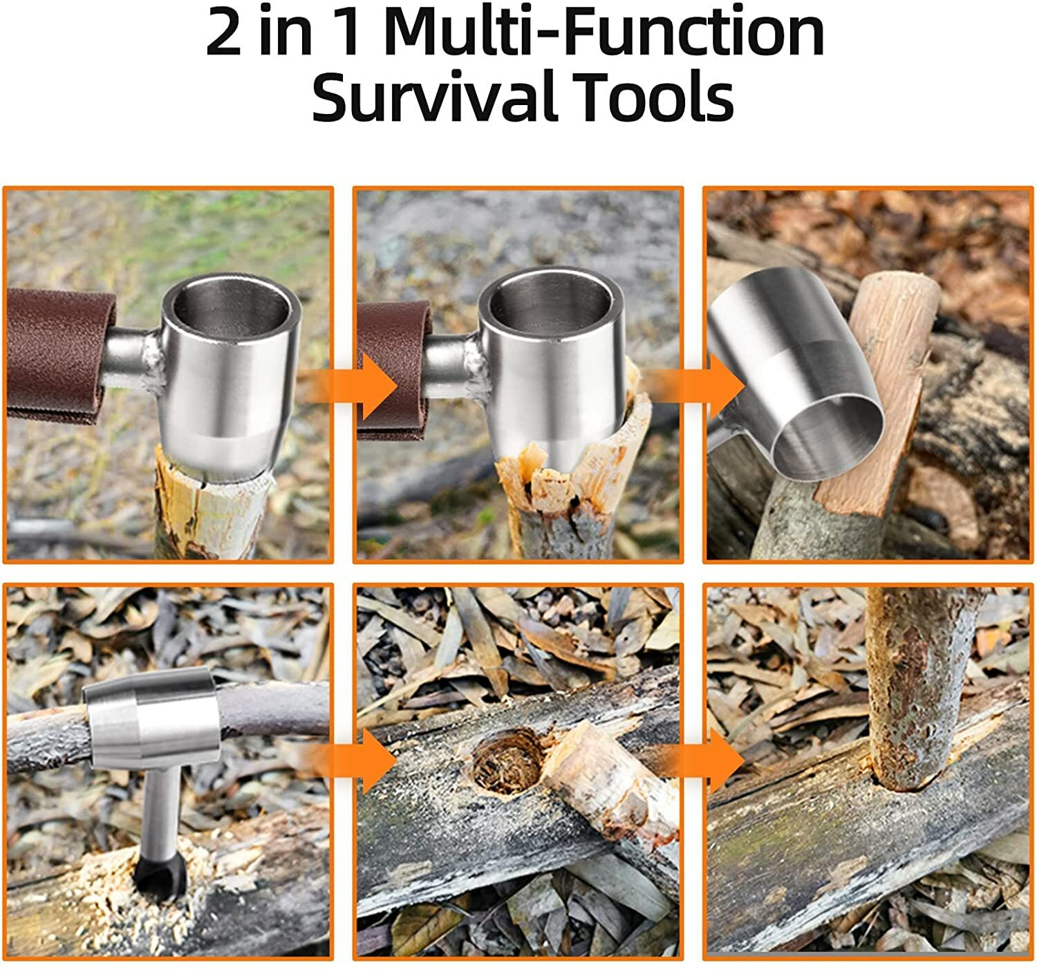 Hand Auger Drill Bit Survival Settlers Tools Outdoor Wood Peg and Hole Maker