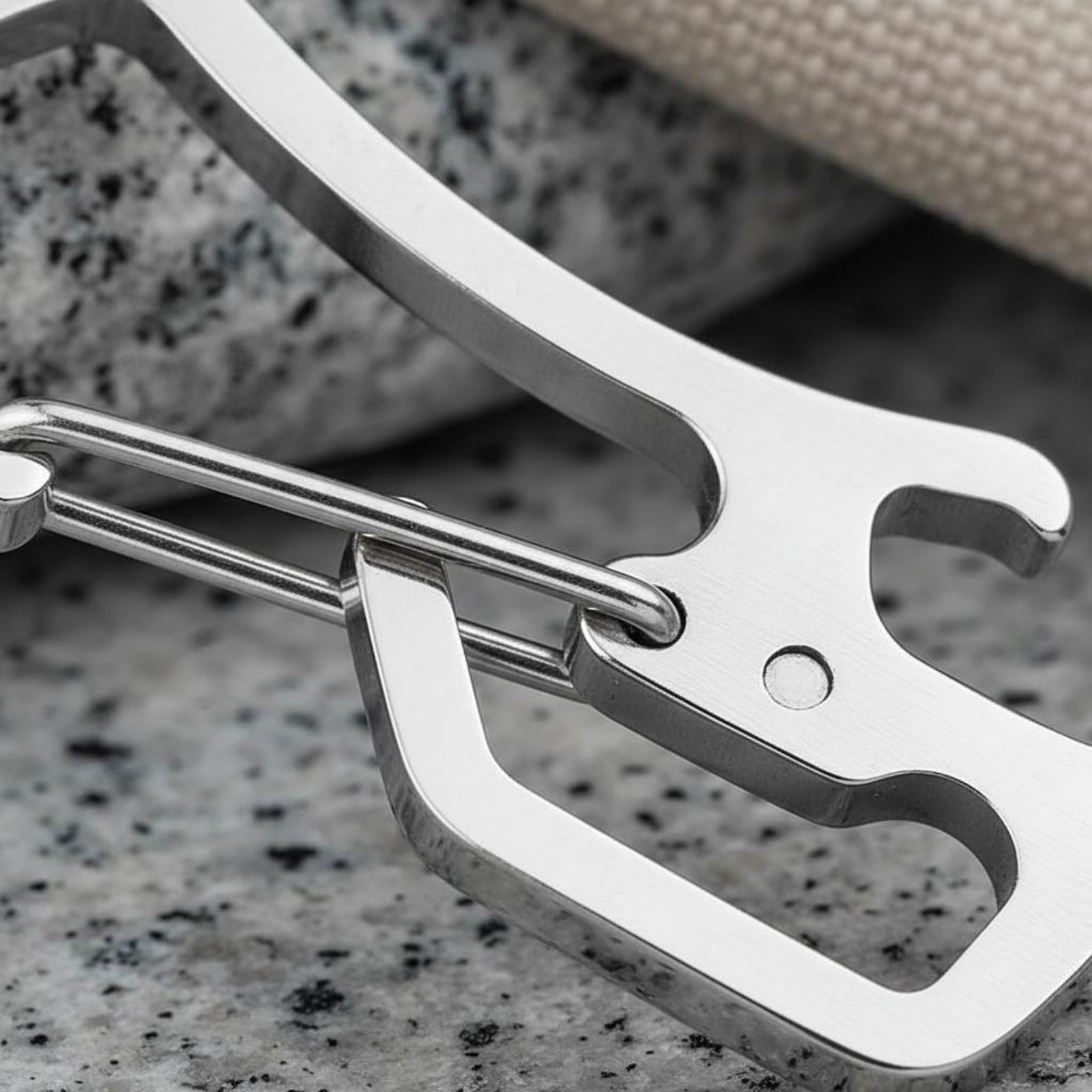 Stainless Steel Carabiner Keychain Multifunction Mini Everyday Carry