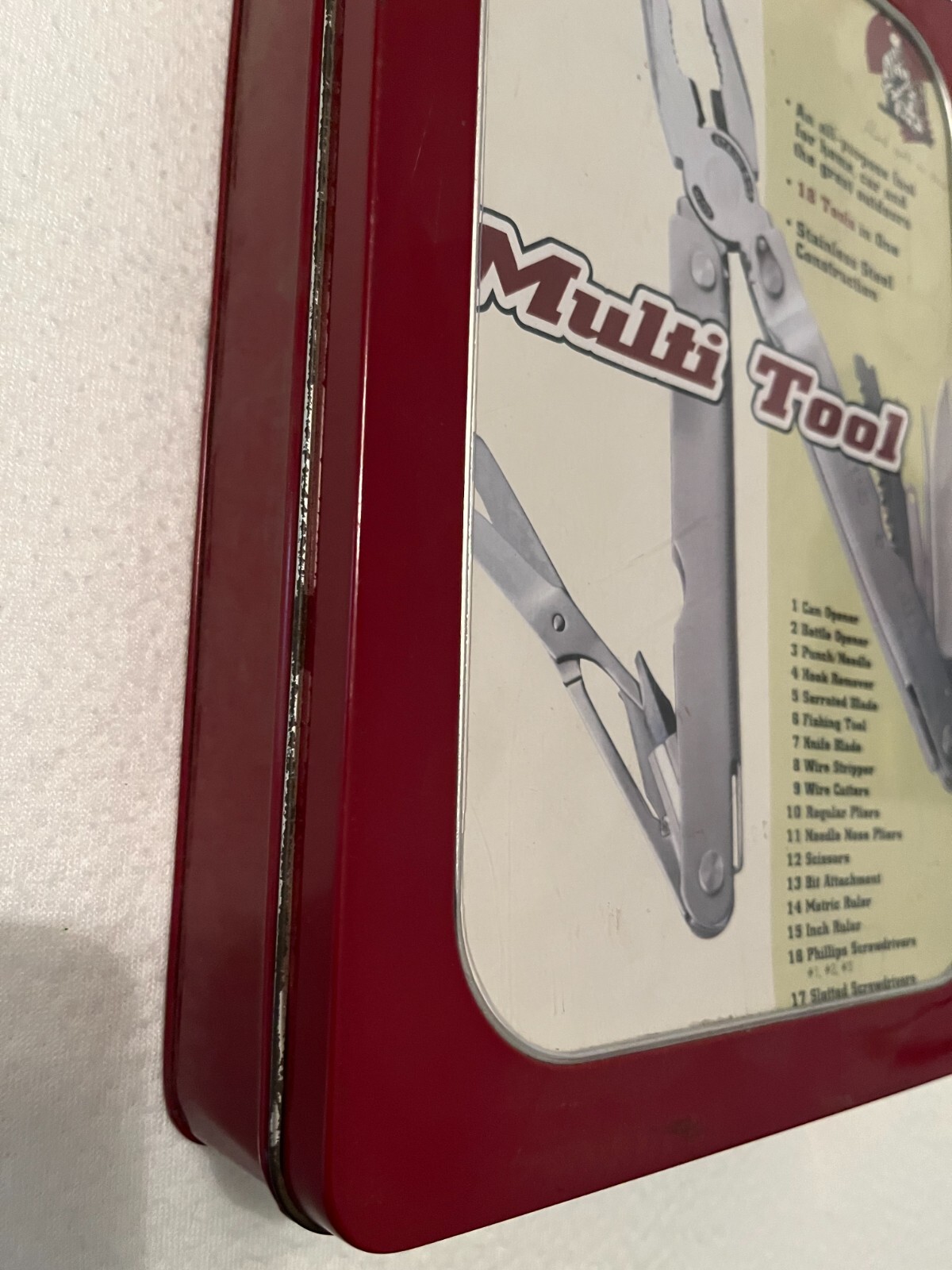 Gentlemans Multi Tool Gift Tin Box Set New In Package 18 Functions