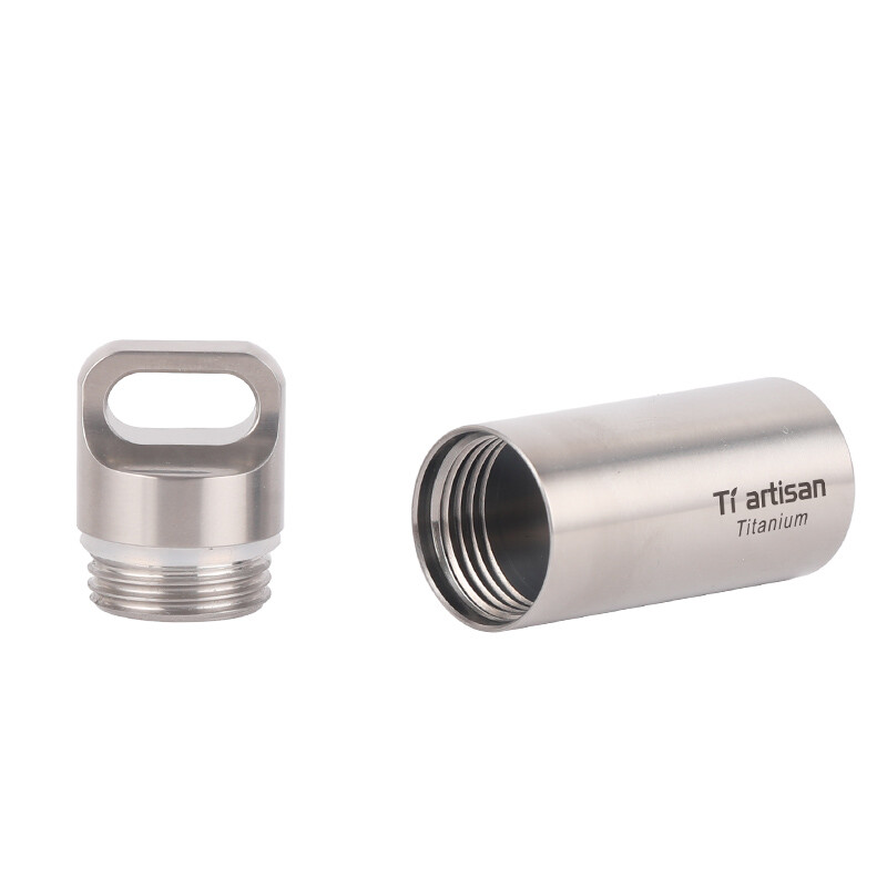 EDC Pure Titanium Pill Container Waterproof Pill Holder Organizer Case Gift