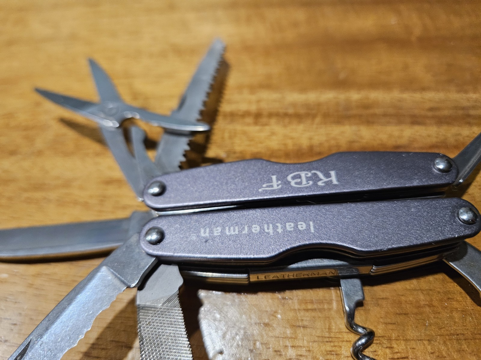 Gray Leatherman Juice Xe6 With Initials On Handle