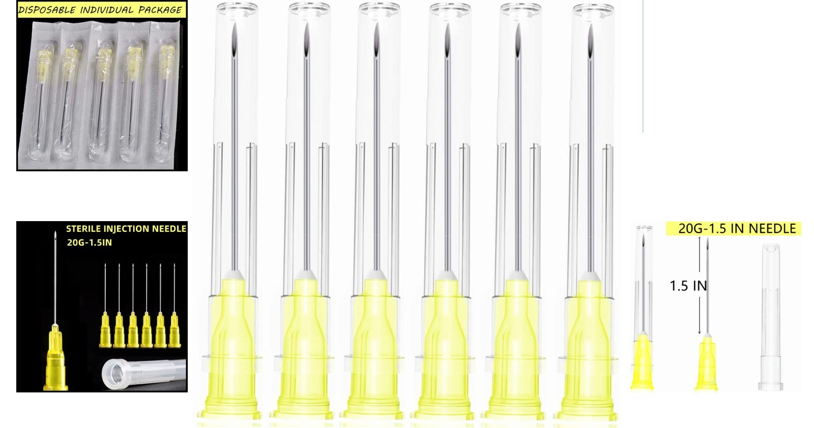 100pcs Stainless Steel Dispensing Needles – 20G 1.5 Inch Precision Tools