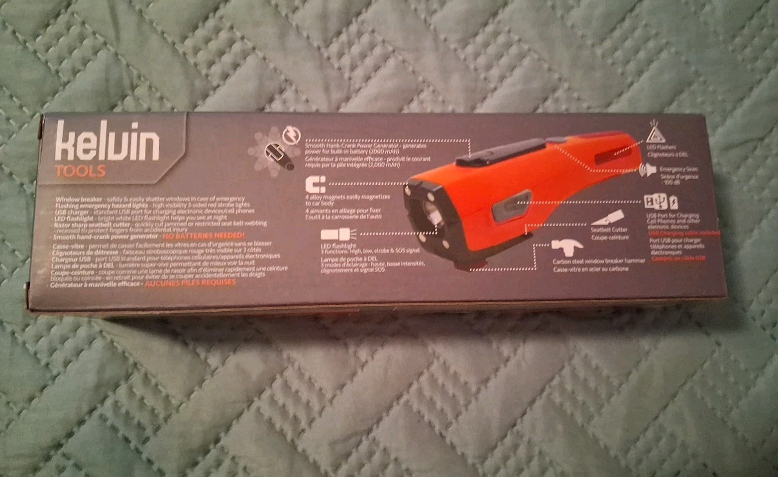 Kelvin Tools Automotive Emergency Multitool 8 Tools Total Orange