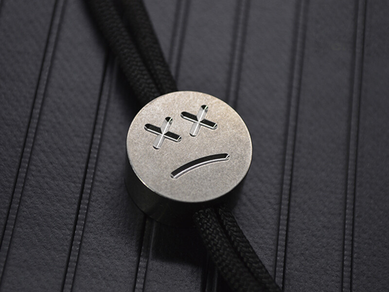 Titanium Alloy EDC Key Pendant Bead Lanyard Parachute Cord DIY Necklace Head