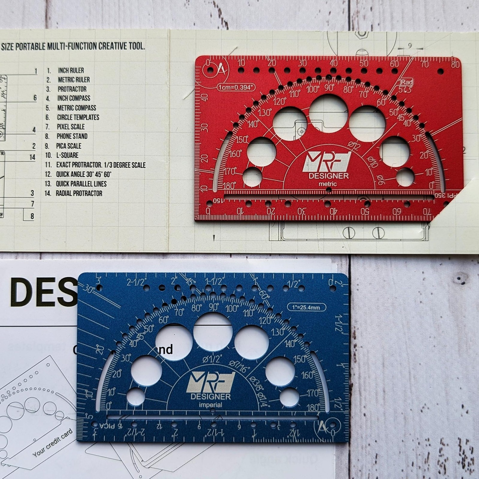 MRF Card Multitools Designer – 15in1 Credit Card Multitool Ruler – Aluminium …