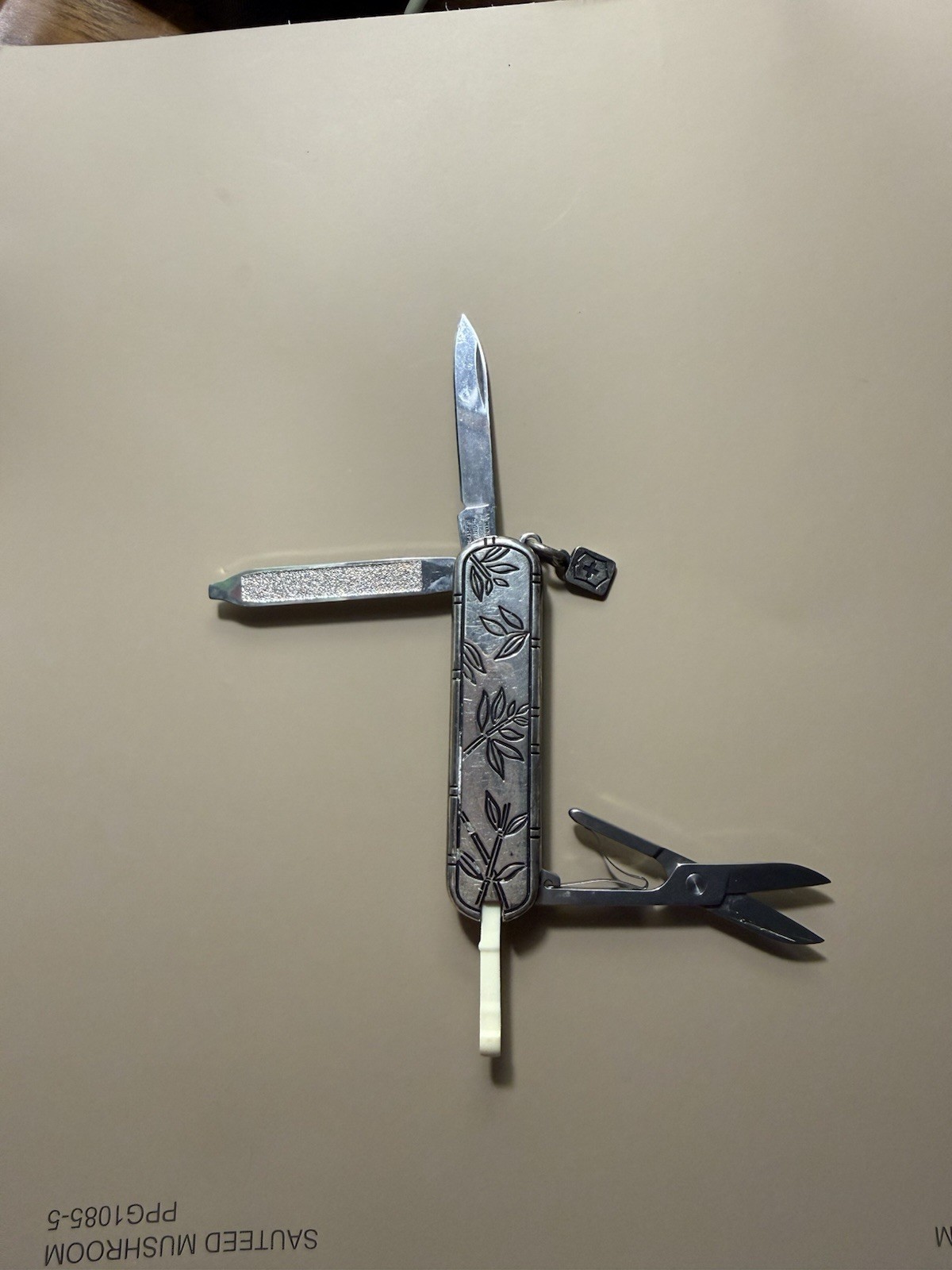 Tiffany and Co. Silver Swiss Army Knife in Bamboo Pattern