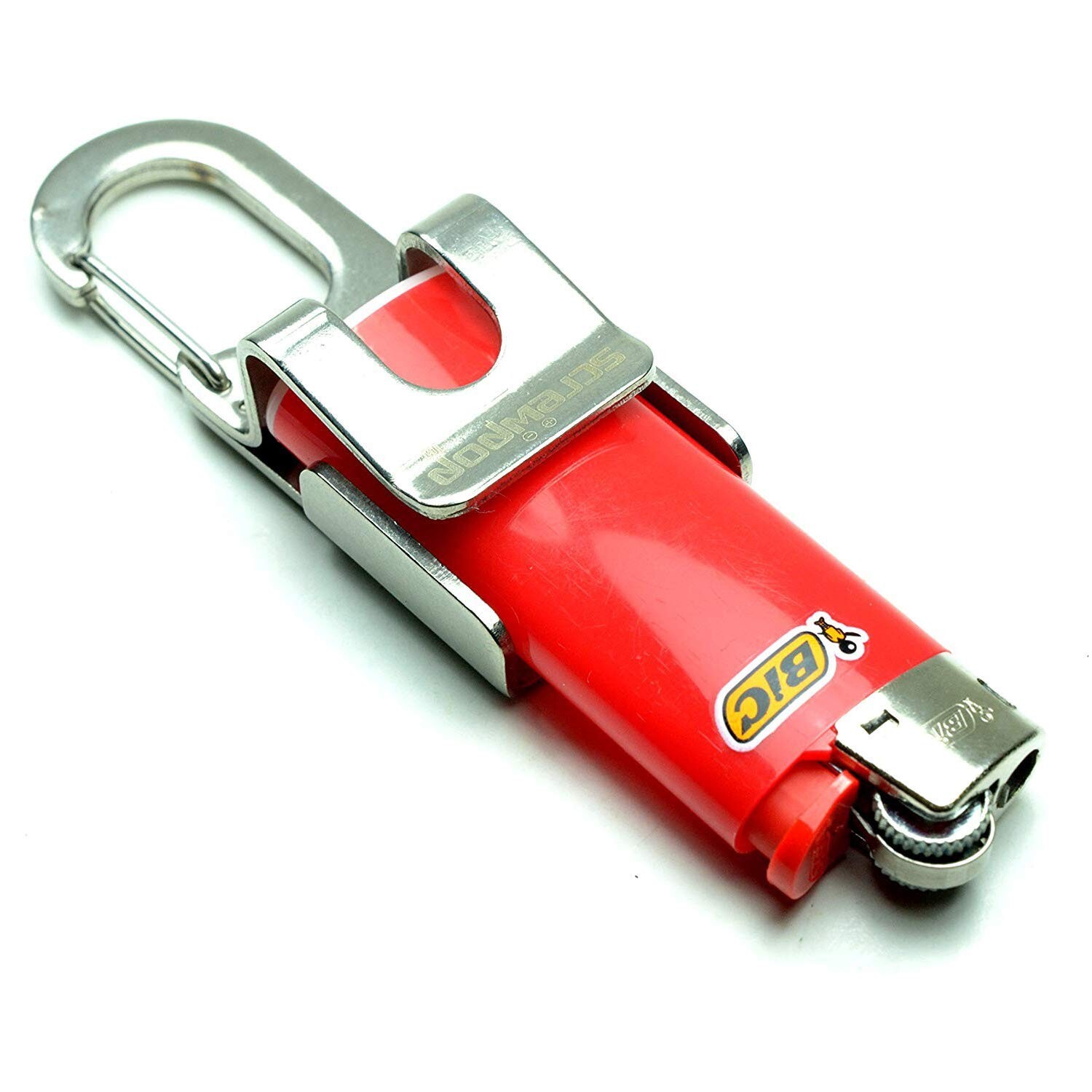 Bic Standard Full-Size Lighter Holder Keychain Multi Tool with Carabiner Clip…