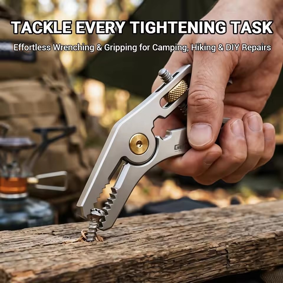 5-in-1 EDC Pocket Tool Stainless Steel Wrench Pliers Screwdriver Survival Gear