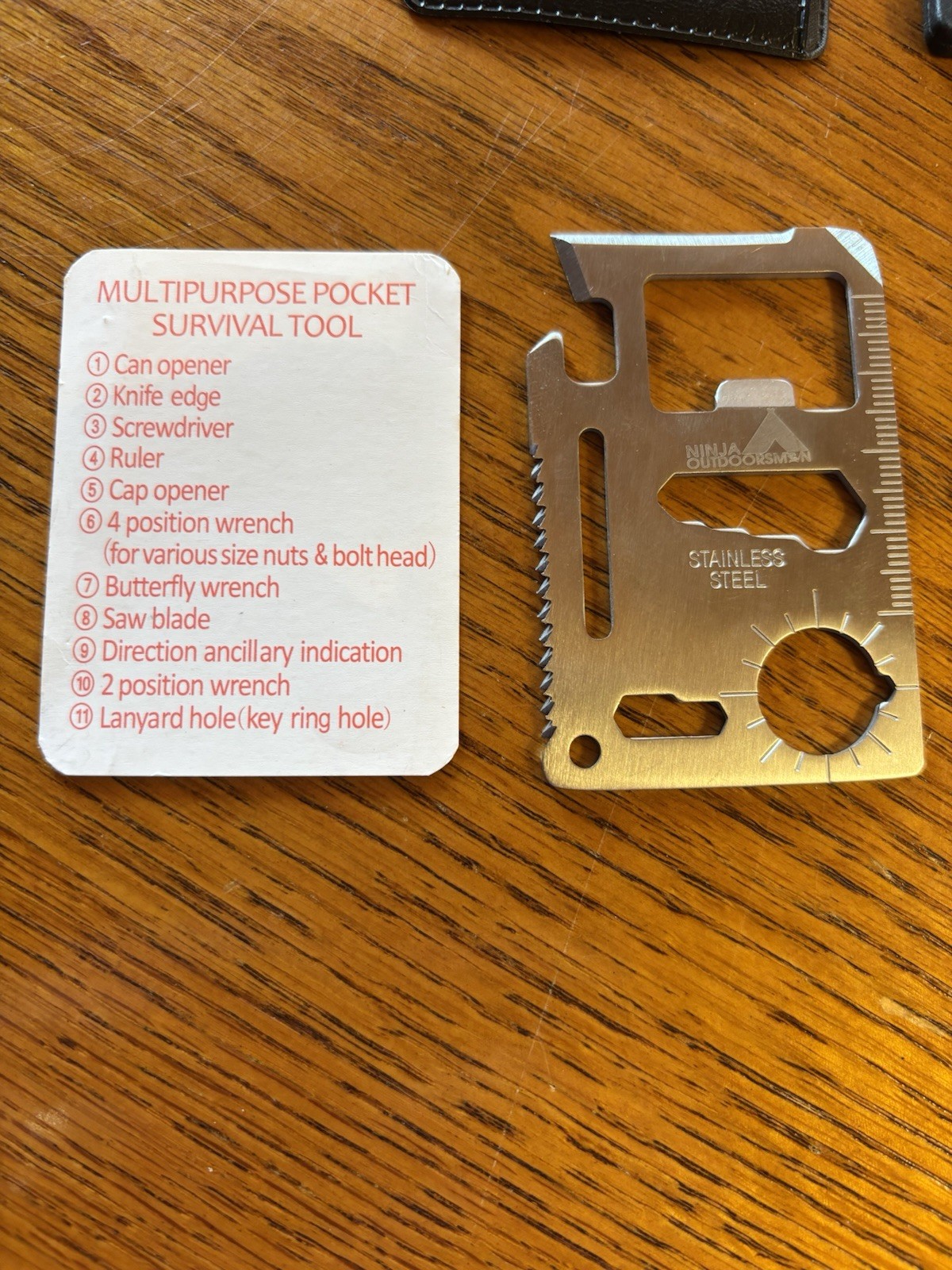 Lot Of 2 Ninja Outdoorsman And Tool Logic Credit Card Compact Survival Multi