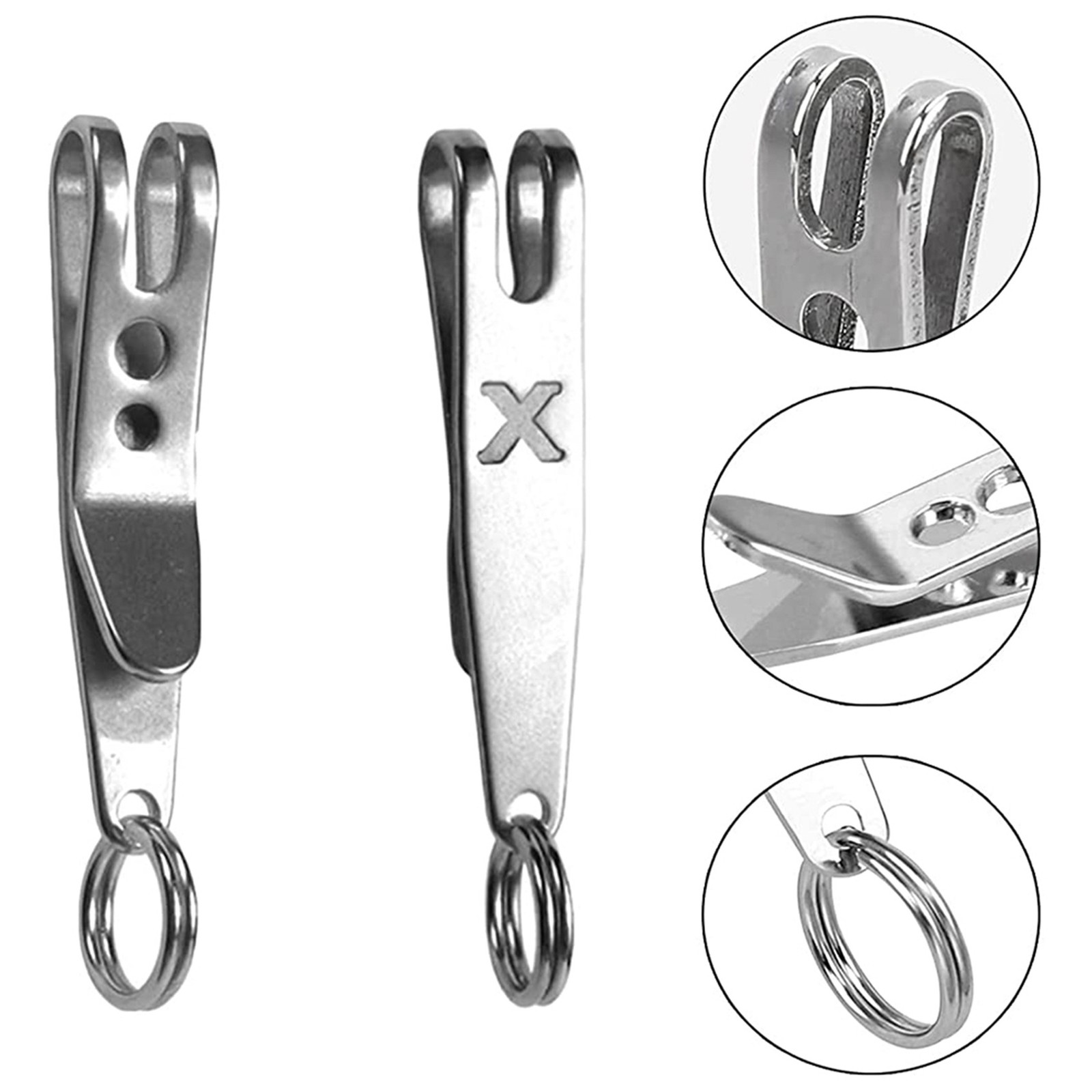 2X Multi-Purpose Clip Keychains Suspension Clip Tool with Carabiner Perfect9246