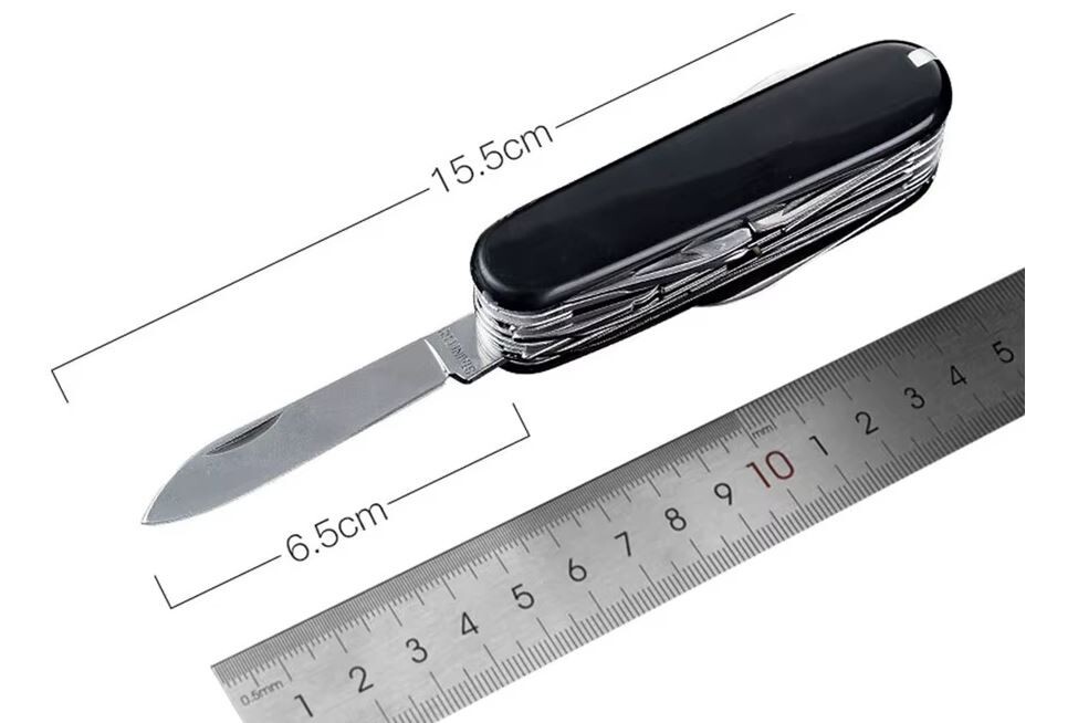 Large BLACK (17-n-1) 30-Function Camping Knife-New, Dealer Old Stock Circa 1998