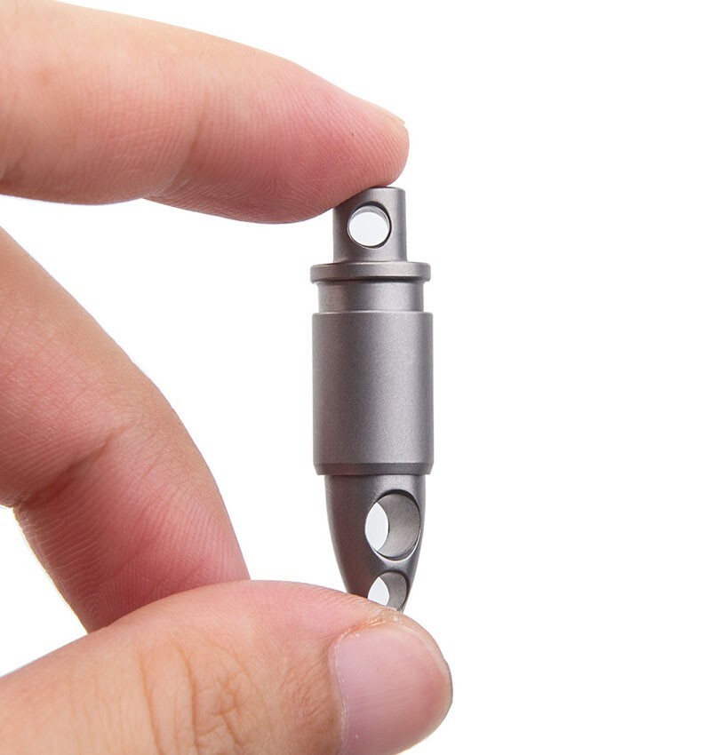 Hot Titanium Insert Buckle Gimbal Ring Portable Double Keychain Tool Pendant EDC