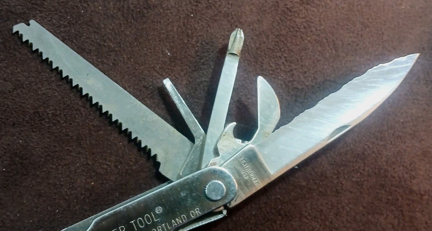 Vintage Pat. Pend. Letherman Super Tool With Blk Nylon Sheath, U.S.A.